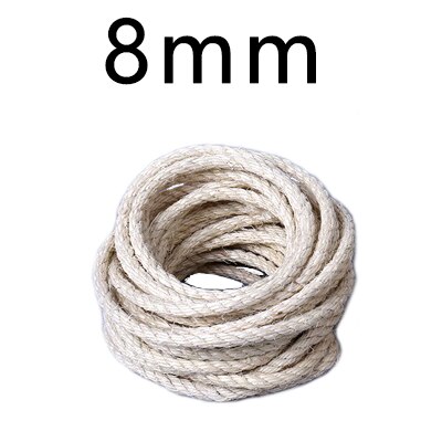 DIY cuerda de Sisal para postes de rascado de gato 4mm/6mm/8mm/10mm al por mayor juguetes para mascotas gato rascado de gato pequeño Juguetes: 8mm / 1meters
