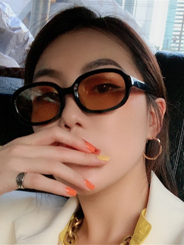 Gafas De Sol ovaladas cóncavas Vintage para mujer, gafas De Sol De Retro De a la para mujer, gafas De Sol redondas Vintage De Hip Hop De