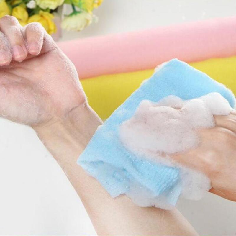 Ducha de baño de malla de nailon, limpieza corporal, toalla exfoliante, estropajos, paños, estropajos, herramienta de limpieza para el lavado de cara y cuerpo, productos