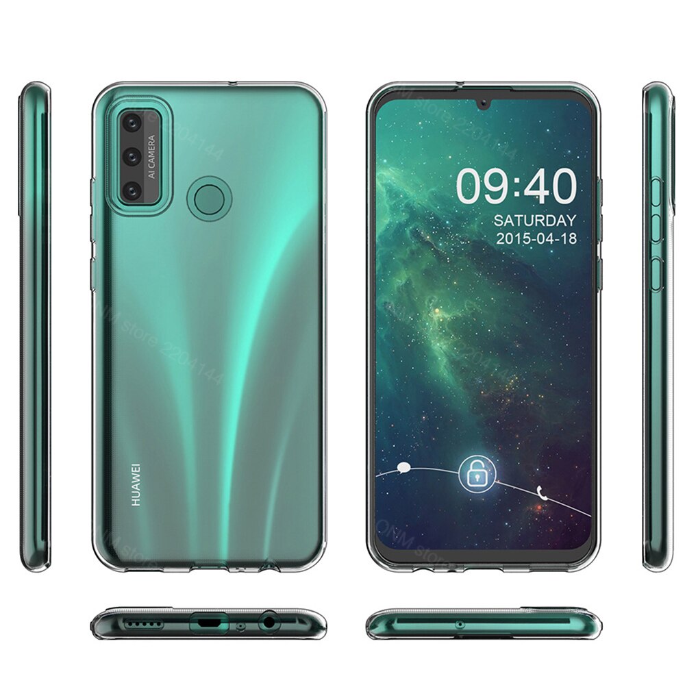 Coque pour Huawei P smart TPU silicone clair équipé pare-chocs étui souple pour Huawei P smart Z Pro Plus couverture arrière transparente