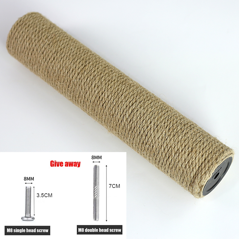 Cat Scratching Post Replacement Sisal Tree Refill Pole with M8 Screw Sisal Scratch Post Replacement Parts and Extension Post: L / PURPLE