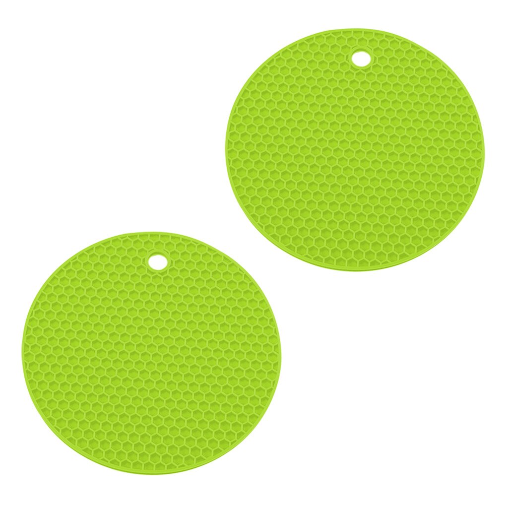 2 Pc Siliconen Pot Pad Keuken Warmtegeïsoleerde Antislip Cirkel Matten Isolatie Placemats #25