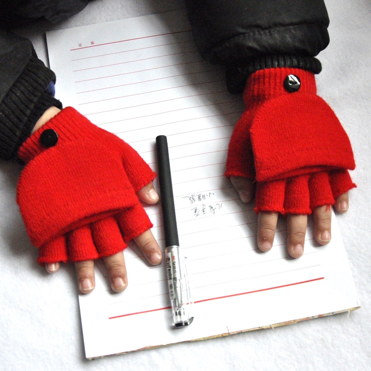Gants à rabat pour enfants de 4 à 9 ans, mitaines tricotées chaudes d&#39;hiver pour bébés filles et garçons, directe KF196