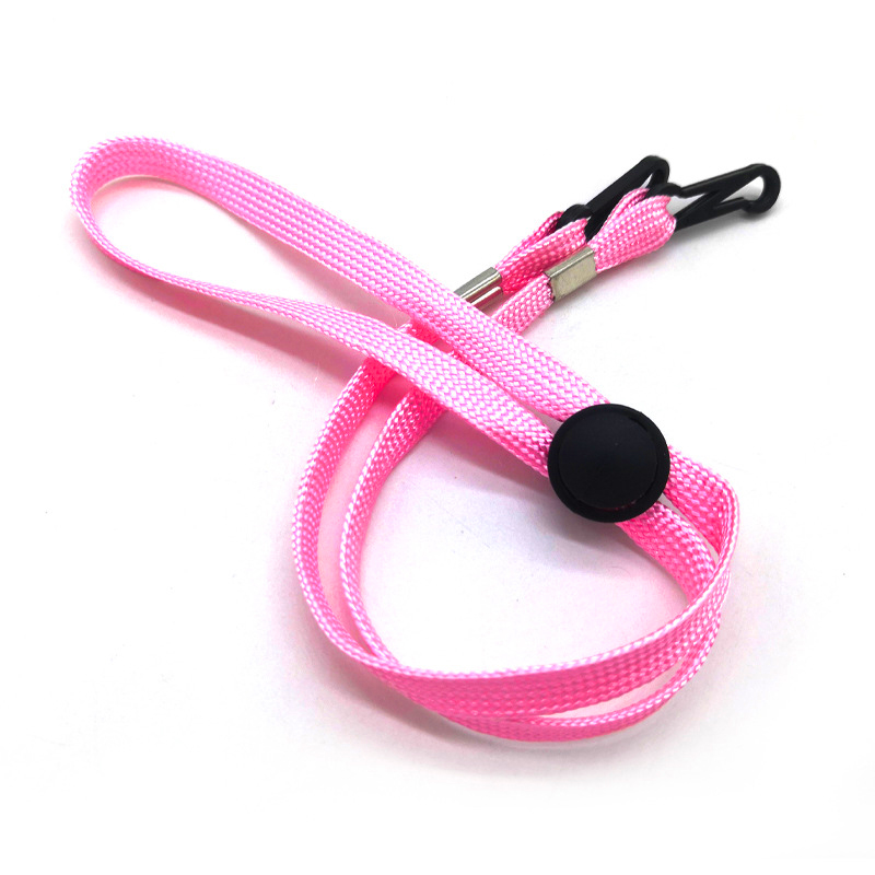 1Pc Face Mask Hanging Rope Mask Lanyard Adjustable Mask Strap Holder Anti-lost Anti Mask Rope With Hook Sewing Accessories: Pink