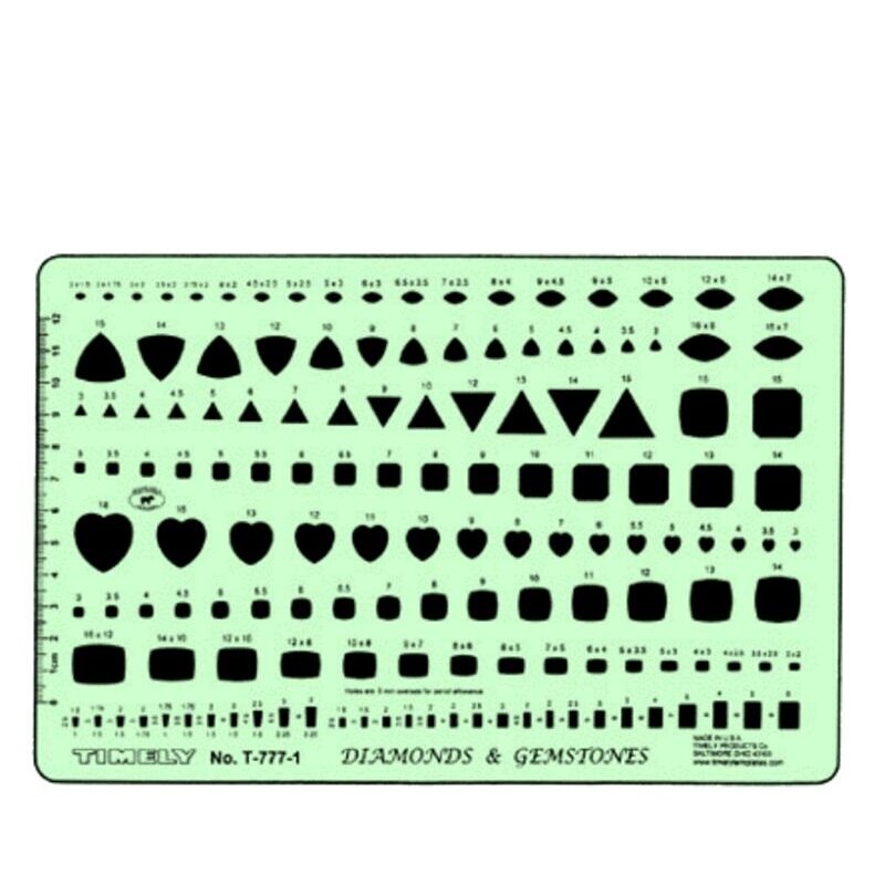 Diamenty opracowanie szablon kamienie szlachetne rysunek szablon dla projektantów biżuterii T-777-1 i T-777-2: T-777-1