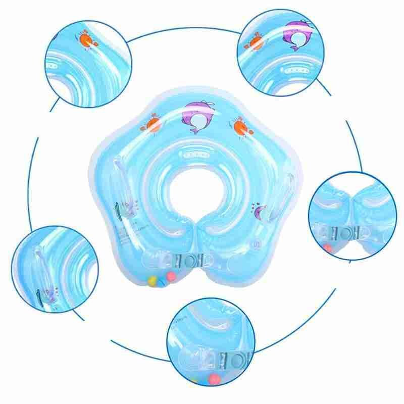 1Pc Baby Zwemmen Kraag Halsring Opblaasbare Veiligheid 1-18 Speelgoed Zwemmen Maand Voor Baby Zwembaden Accessoires Cirkel floa Baden B1M3