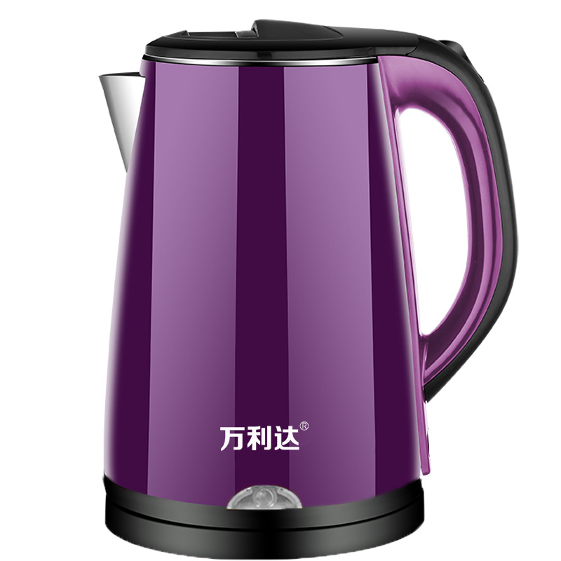 1.8L Electric Kettle Tea Pot Auto Power-off Protection Water Boiler Teapot Instant Heating Stainles fast boiling: Purple / US