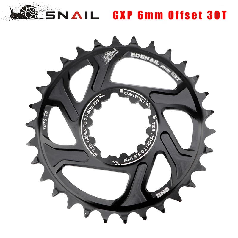 Gxp Bike Mtb Mountainbike 30T/32T/34T/36T/38T Crown fiets Kettingblad Voor Sram 11/12S Nx Xx Xo Gx GXP11 Enkele Schijf Lade Goedkope: Black 6mm offset 30T