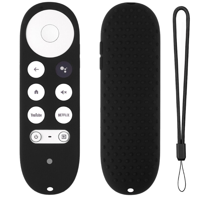 Funda de silicona a prueba de golpes para Chromecast, funda protectora para mando a distancia de Google TV , control remoto por voz,