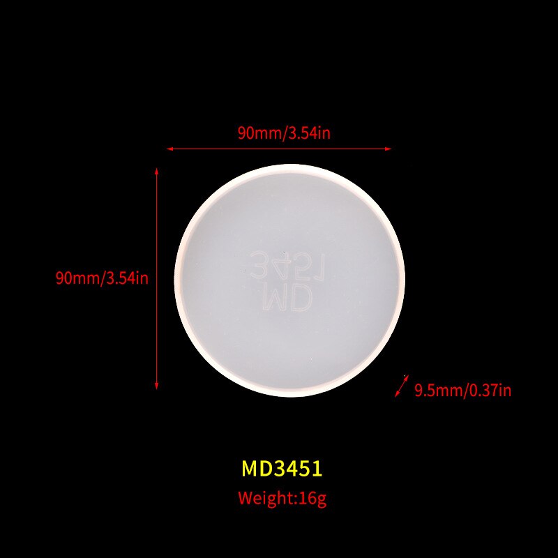 Molde de resina de posavasos geométrico para posavasos, bandeja de molde de silicona para posavasos de resina epoxi de cristal, estilo nórdico, hecho a mano, 1 unidad: Round
