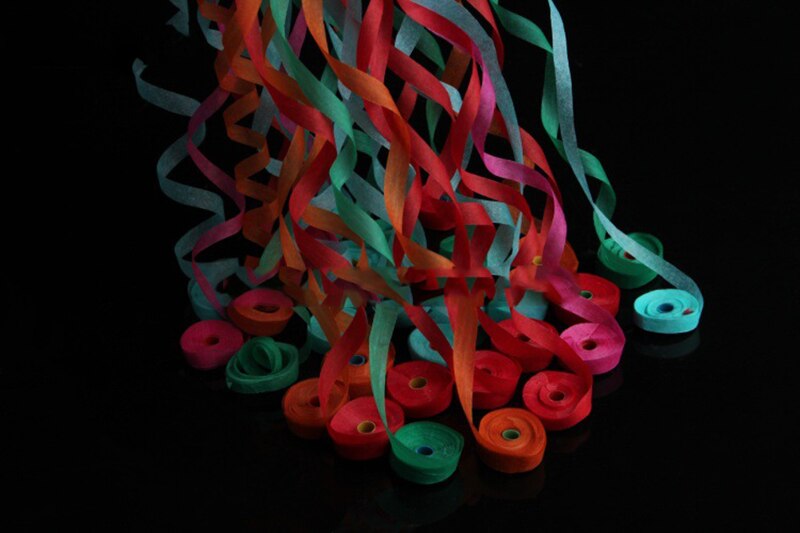 Streamers de Tiro (10 unidades/paquete de 30 hebras), trucos de magia Multicolor o blanco de hilo de araña, accesorios de magia para escenario