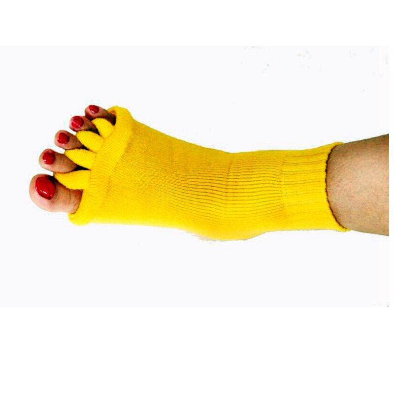 1 paire de chaussettes à cinq orteils, séparateurs de chaussettes de cyclisme, correcteur d'oignon, hallux valgus, orteils orthopédiques pour femmes, cosmétiques, beauté