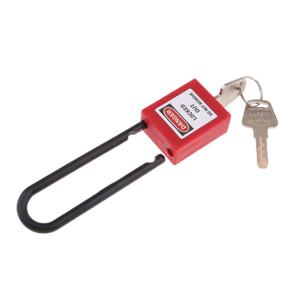 Safety Security Lockout Padlock Keyed Different, PA And Steel, Red