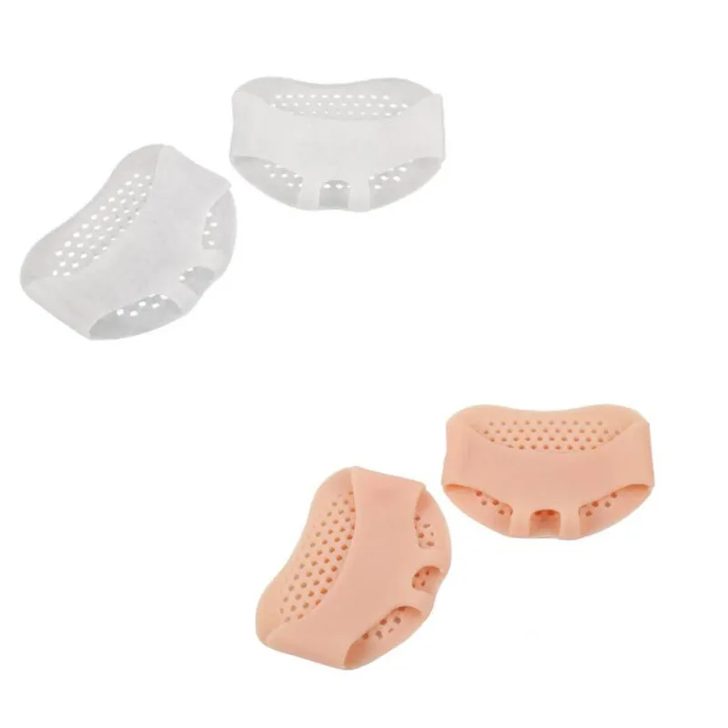 2/4/6pcs Silicone Metatarsal Pads, Toe Separation Foot Pads, Orthopedic Foot Massage Insoles, Forefoot Socks, Foot Care Tools: Ivory