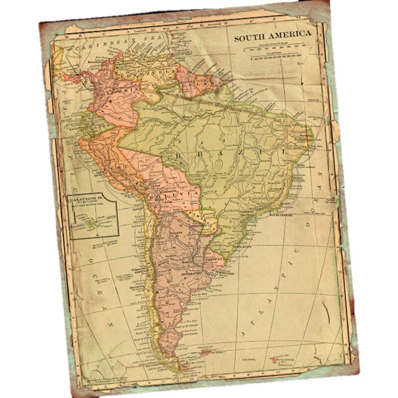 4Pcs/Lot World Map Material Papers DIY Scrapbooking Album Diary Decorative Paper Scrapbooking Paper