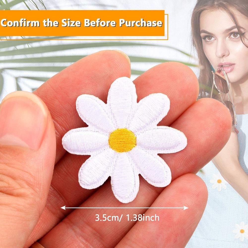 Daisy Bloem Patch Kleding Ijzer Op Patches Applicaties Delicate Geborduurde Voor Diy Decoratie T-shirt Rugzak Hoodies Schoenen Tas