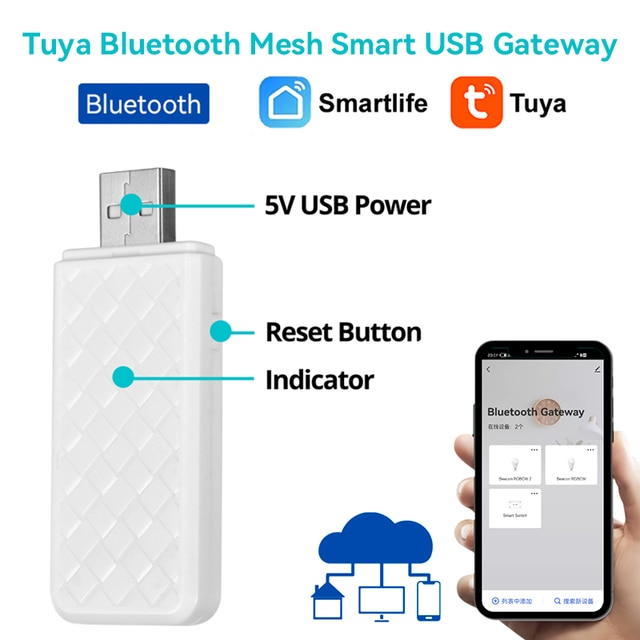 Tuya Smart Home Multi-mode WiFi ZigBee Gateway Hub Bridge Smart Life Wireless Remote Controlle Voice Control for Alexa Google: Bluetooth Gateway B