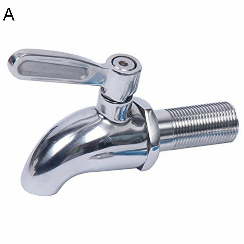 Drink Dispenser Tap Beverage Wine Barrel Faucet Spigot Water Stainless Steel Coffee Juice Taps Silver Faucet: 16mm