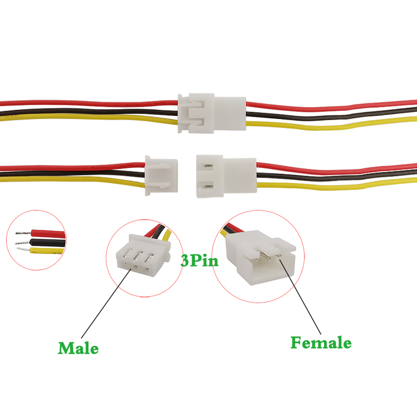 Conector JST Micro XH2.54 3 pines 4 pines conector de Cable paso 2,54mm 26AWG 20CM 3/4P adaptador de Cable de enchufe macho hembra