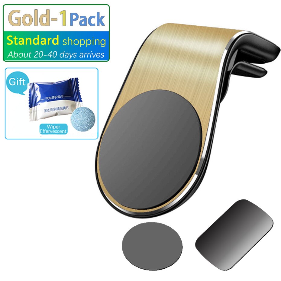 Leeioo bilholder til telefon i bil mobil support magnetisk telefonholder til tablets og smartphones suporte telefone: Guld 1 stk-standard