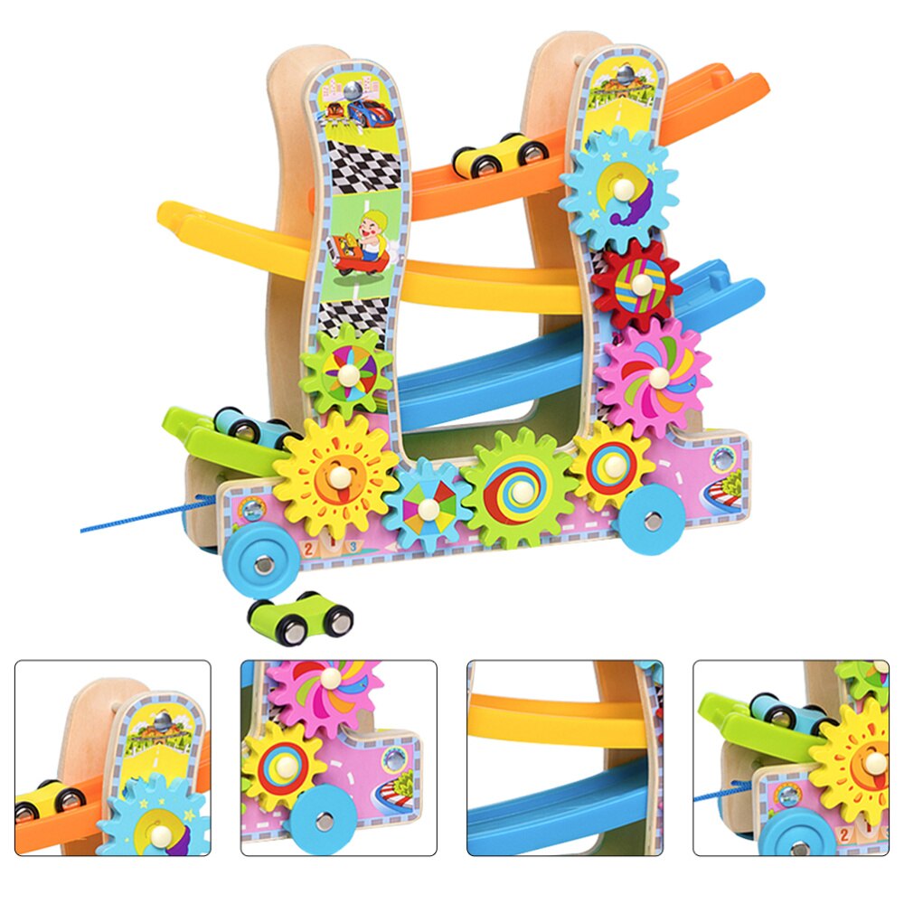 1 Set Stylish Durable Practical Adorable Funny Early Education Race Track Car Gliding Ladder