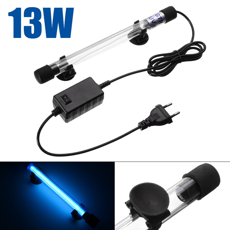 13W UV Kiemdodende Lamp LED Aquarium Verlichting Duiken Type Ultraviolet Aquarium Steriliseren Lamp