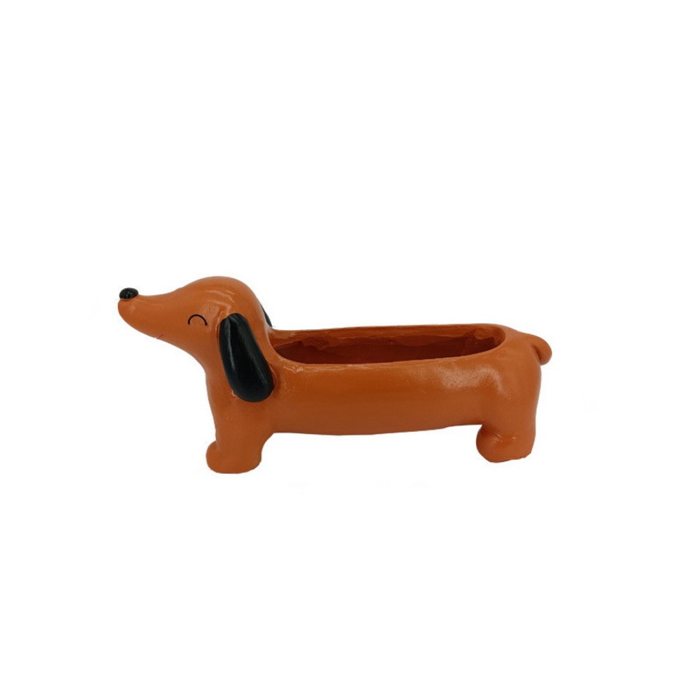 Tuin Decor Hars Hond Plant Pot Leuke Gesimuleerde Teckel Bloempot Cartoon Hydrocultuur Bloemenhouder Balkon: Default Title