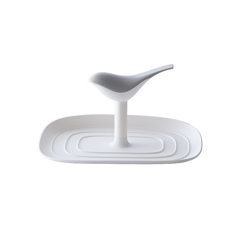 Kitchen Spoon Rest Spatula Holder for Pot Clips Shelf Organizer Plastic Spoon Chopsticks Pot Cover Storage Stand Kitchen Utensil: 003-D4-White