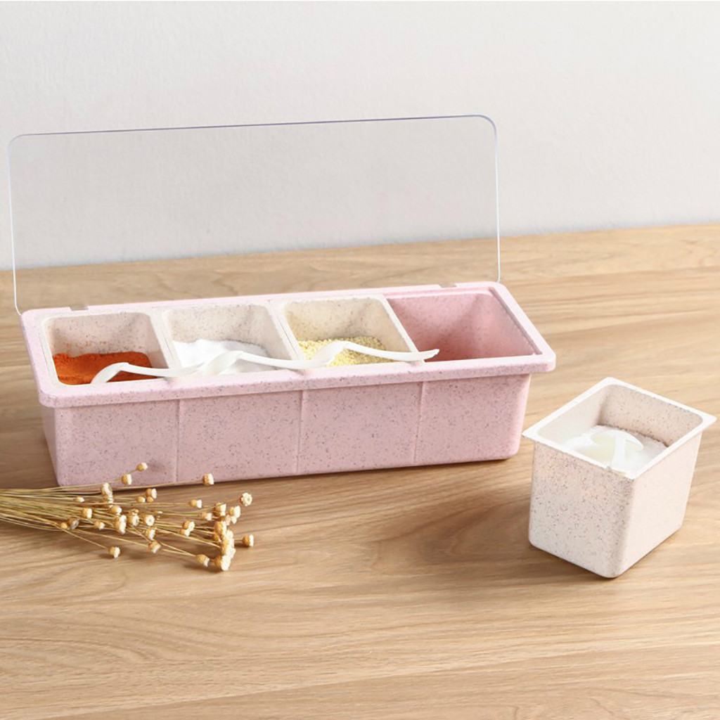 Kryddställ kryddkrukor låda förvaringsbehållare krydda burk köksredskap hem trädgård dekorativa förnödenheter verktyg