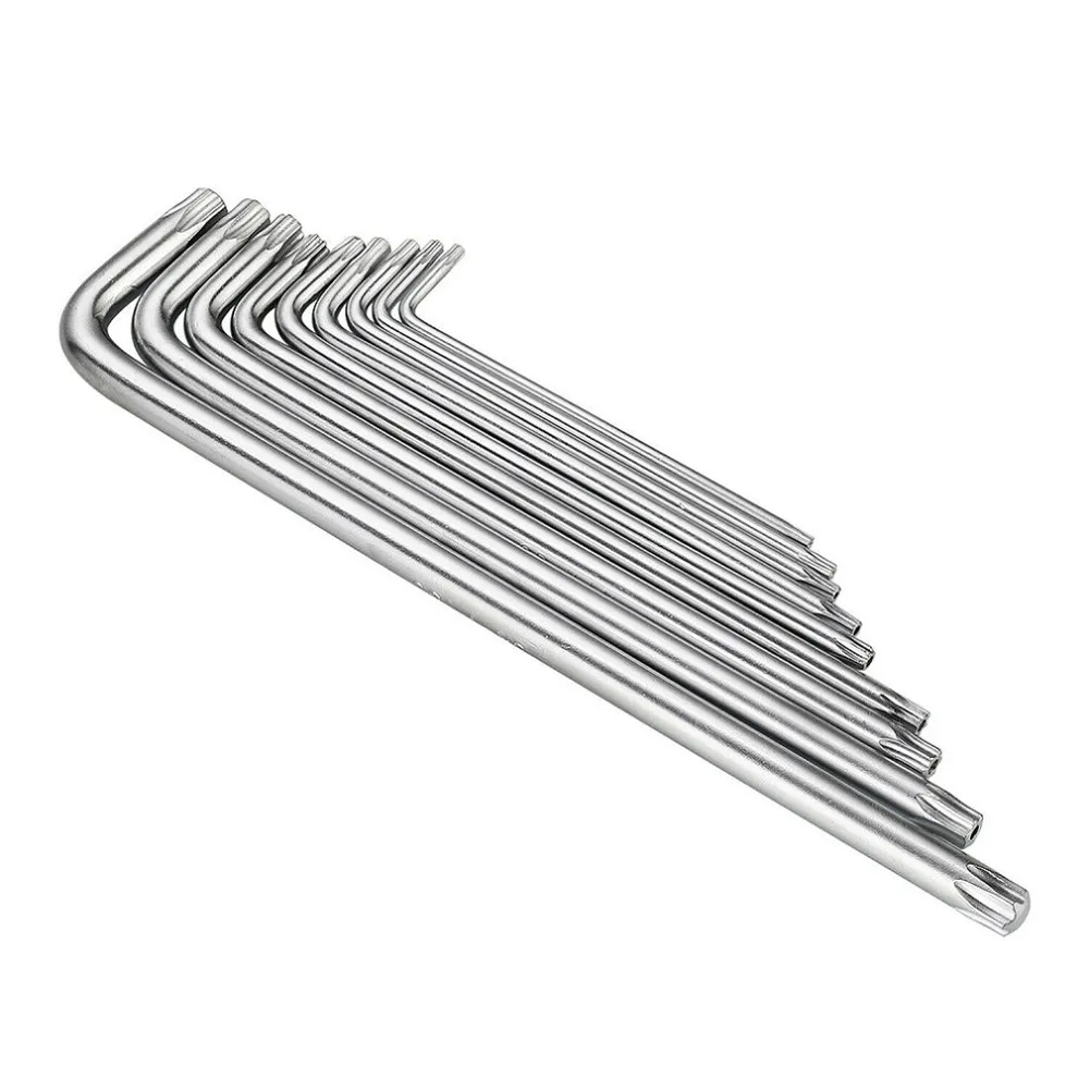 Tournevis à double extrémité de type L, jeu de clés Allen hexagonales, embouts Torx, clé essorée en étoile, outils à main, 9 pièces