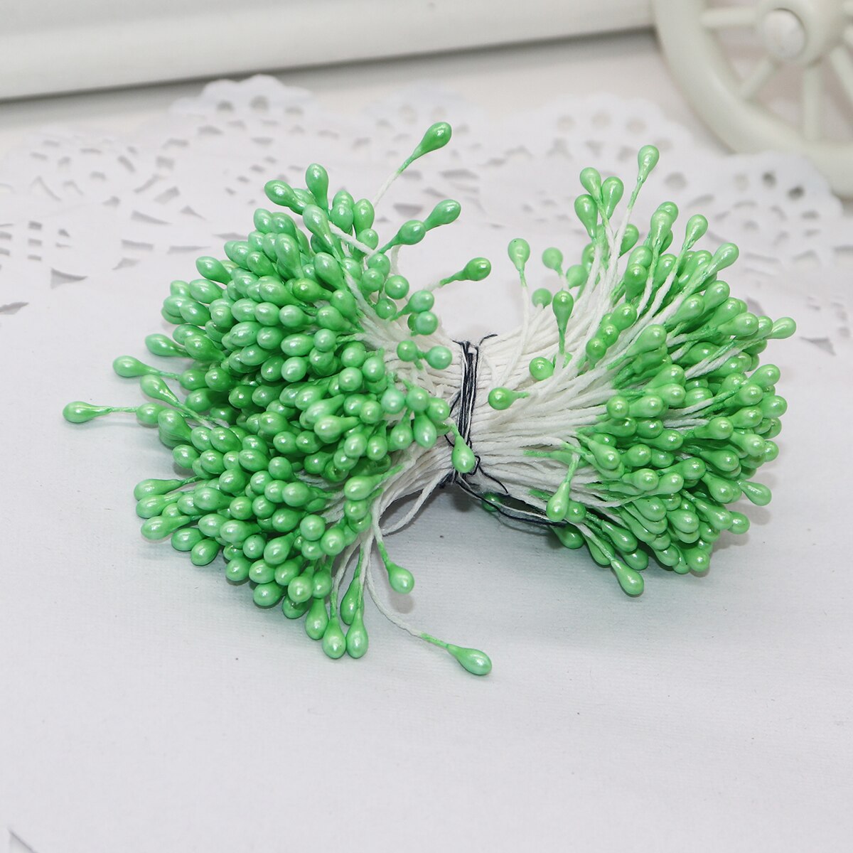 288 pièces 3mm multi couleurs options perle fleur étamine pistil décoration de gâteau pour bricolage Double têtes