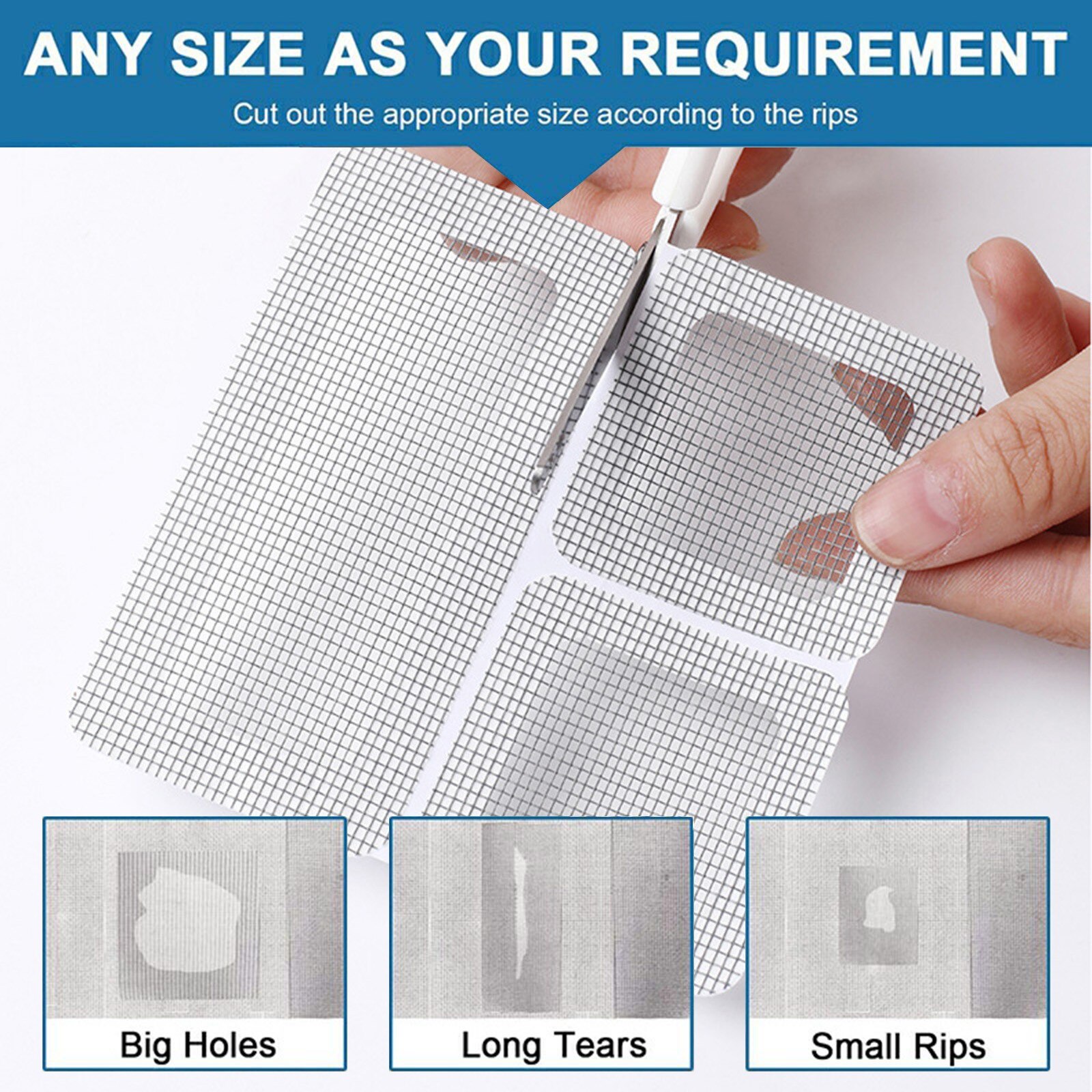 Fix Net Window Home Adhesive Antimosquito Fly Bug Insect Repair Screen Wall Patch Stickers Mesh Window Screen Window Net Mesh