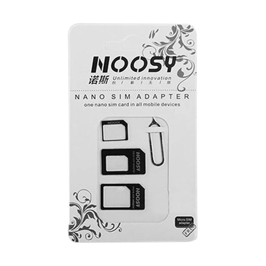 Adaptador de tarjeta Nano Sim 4 en 1 Noosy + adaptador de tarjetas Micro Sim + adaptador de tarjeta SIM estándar con pin de expulsión para Iphone samsung 300set
