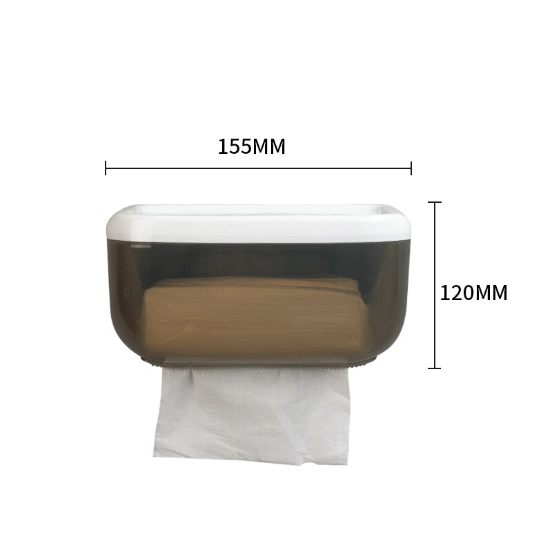 Wall Mount Toilet Paper Holder Shelf Tissue Box Waterproof Toilet Paper Tray Roll Paper Tube Bathroom Storage Box Organizer top: A1