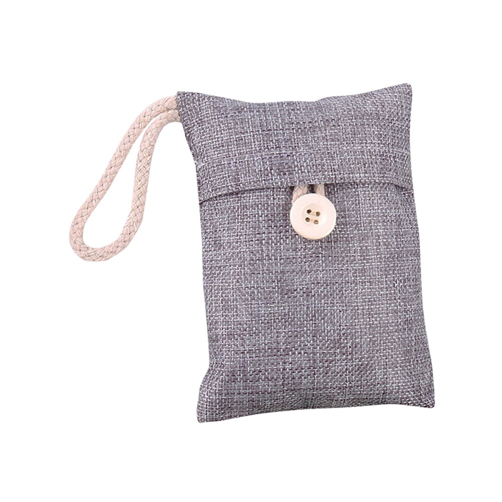 1pcs Bamboo Charcoal Activated Carbon Air Freshener Home Cabinet Remove Odor Portable Charcoal Bag For Wardrobe: Grey