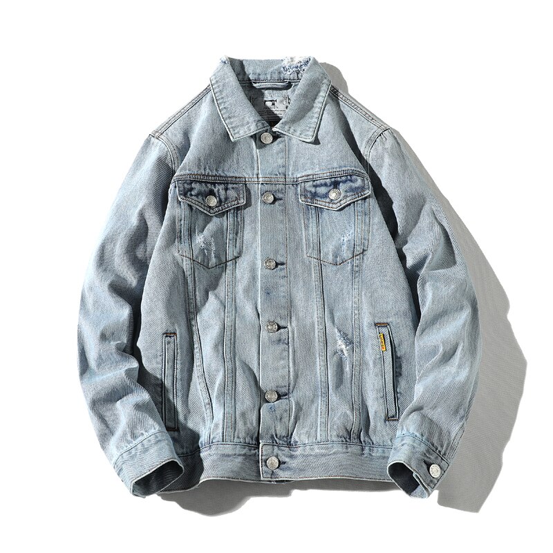 Vårjacka herr jeansjacka herr bomberjackor herr man vintage jeanjacka streetwear chaqueta hombre 5xl