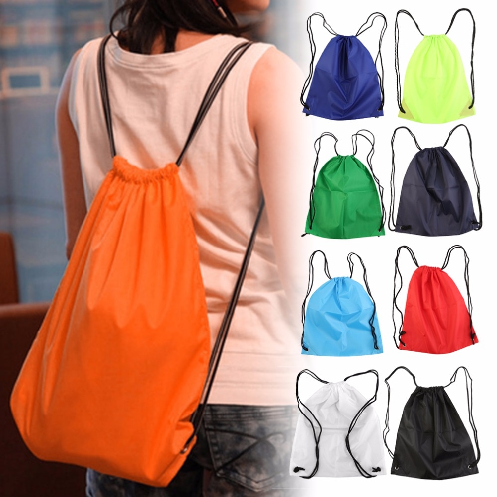 Premium School Drawstring Duffle Bag Sport Gym Swim Dance Shoe Backpack