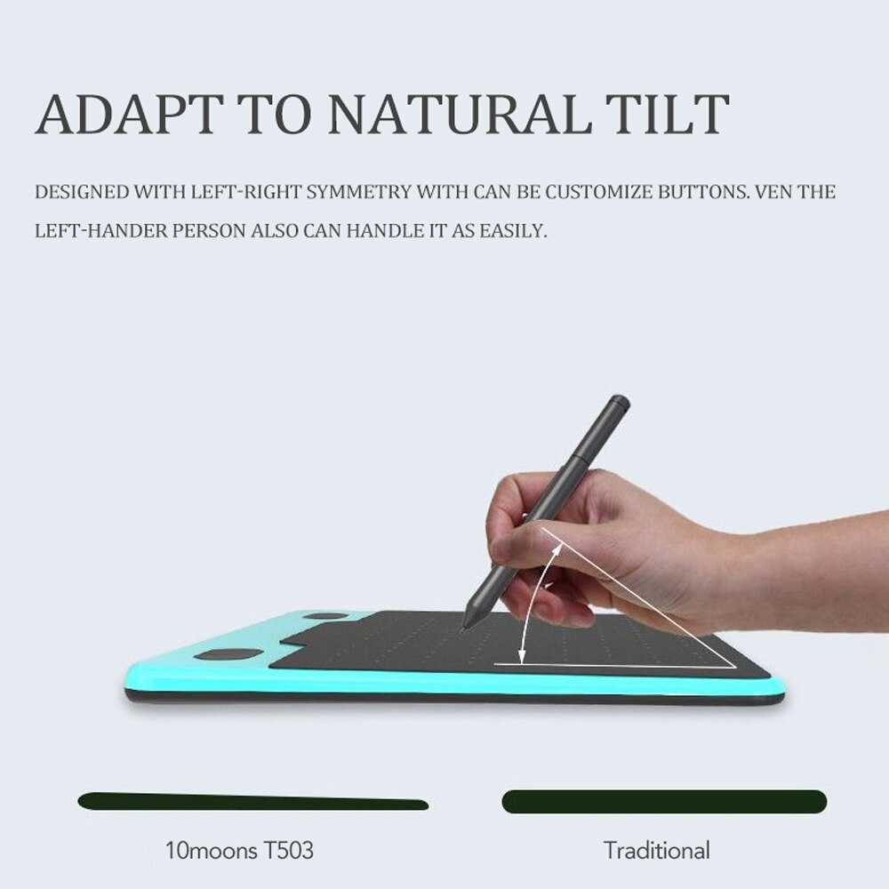 Drawing Tablet Compatible With Android Phone 10moons 6 Inch Ultralight Graphic Tablet 8192 Leve... – Grandado