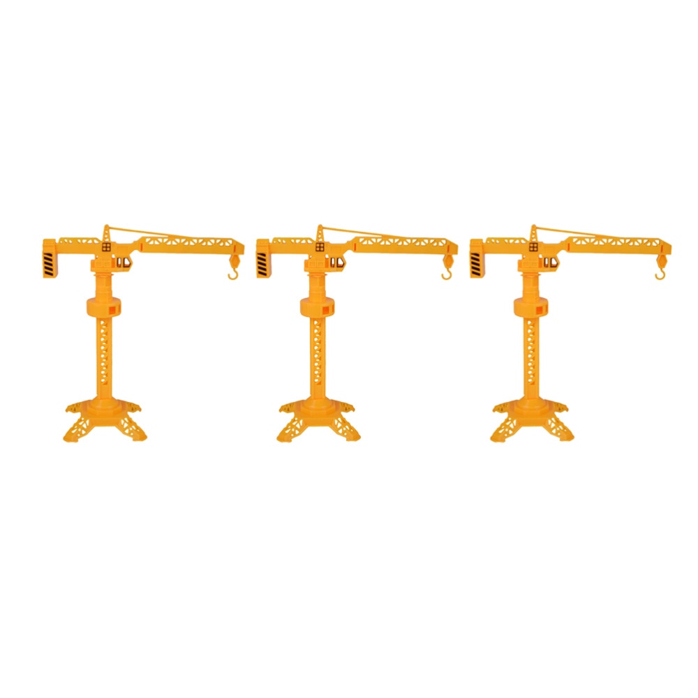 3pcs Construction Cranes Model Plastic Rotate Slewing Crane Toy for Kids Children