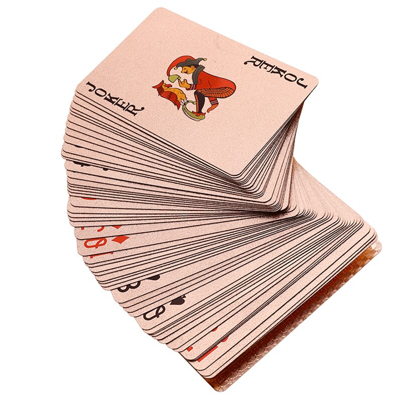 3 stil vandtæt holdbart rosa guld spillekort folie poker sæt brætspil magiske kort samling 57 x 87mm