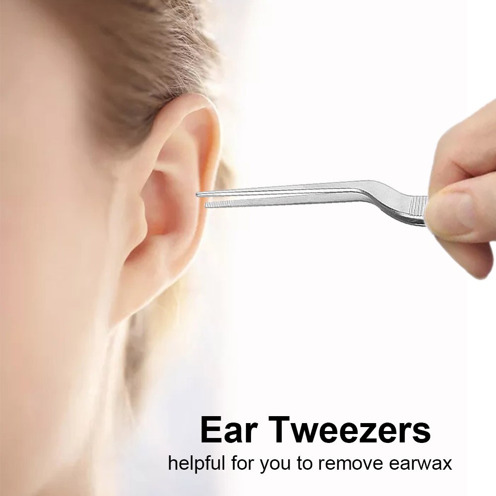 Ear Cleaner Ear Tweezers Stainless Steel Ear Cleaner Ear Wax Remover Ear Care Tool
