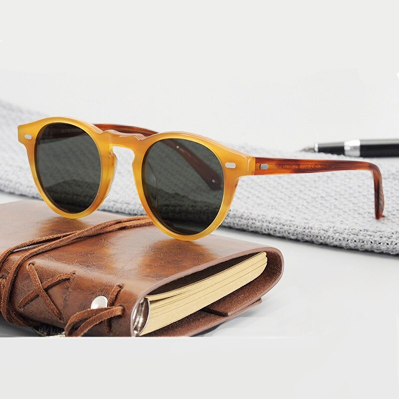 Gregory Peck Sunglasses Retro Round Frame OV5186 M... Grandado