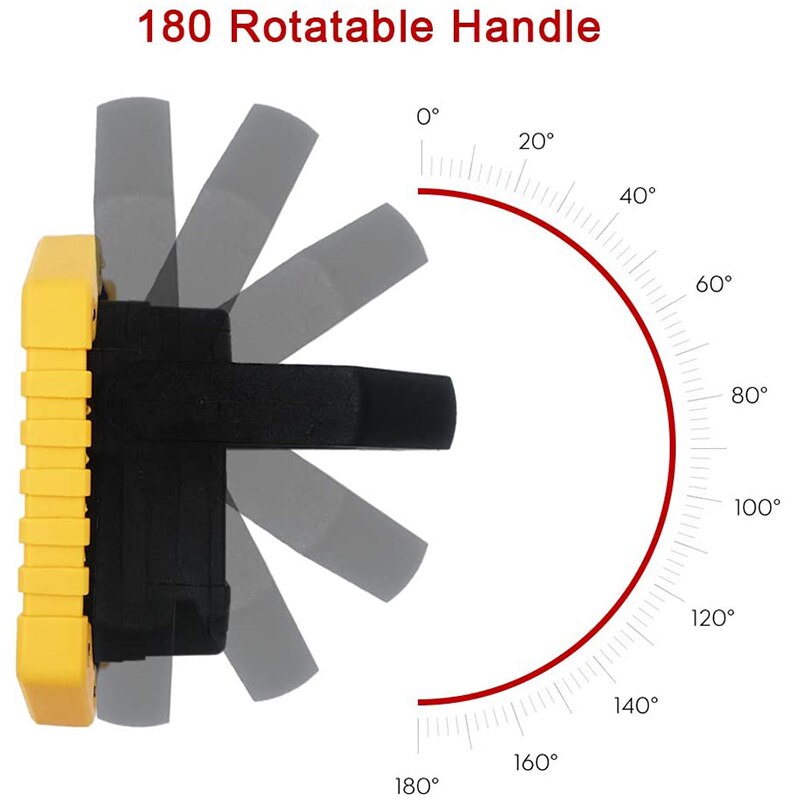 LED Rechargeable Work Lights 30W Floodlight Battery Security Light with 3 Modes Outdoor COB Camping Lights with USB