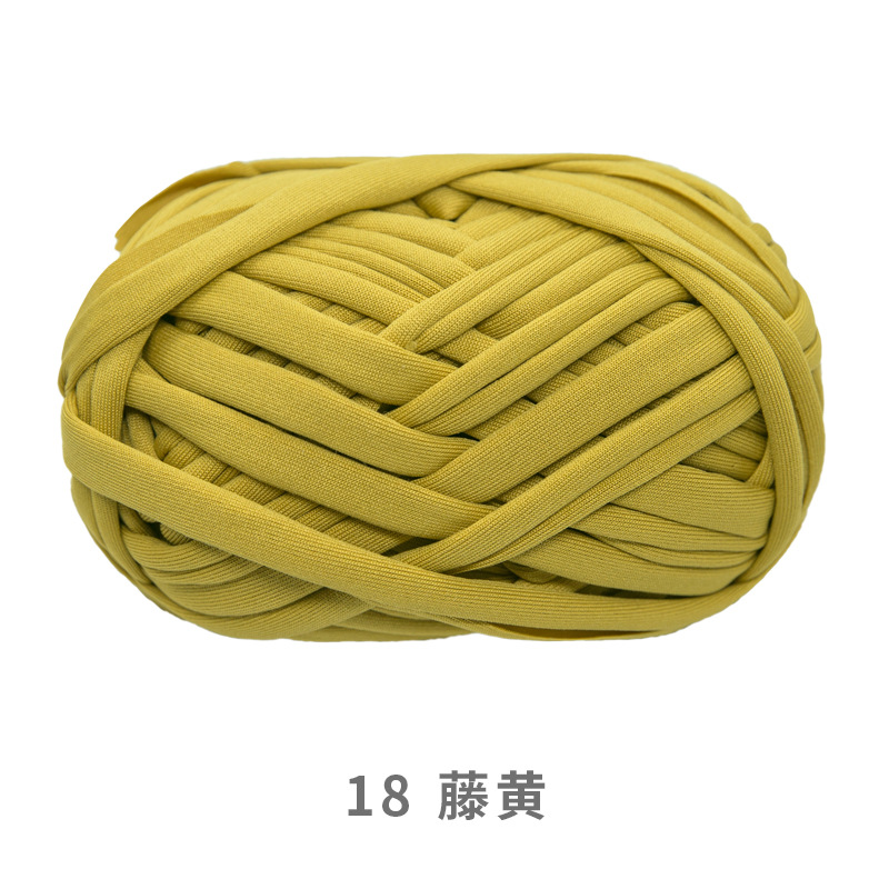 Neemoy100g/ball Colorful Cloth Strip Yarn Hand Knitting Crochet Thread for DIY Handmade Cushion Carpet Line Coarse Yarn: 18 Tenghuang