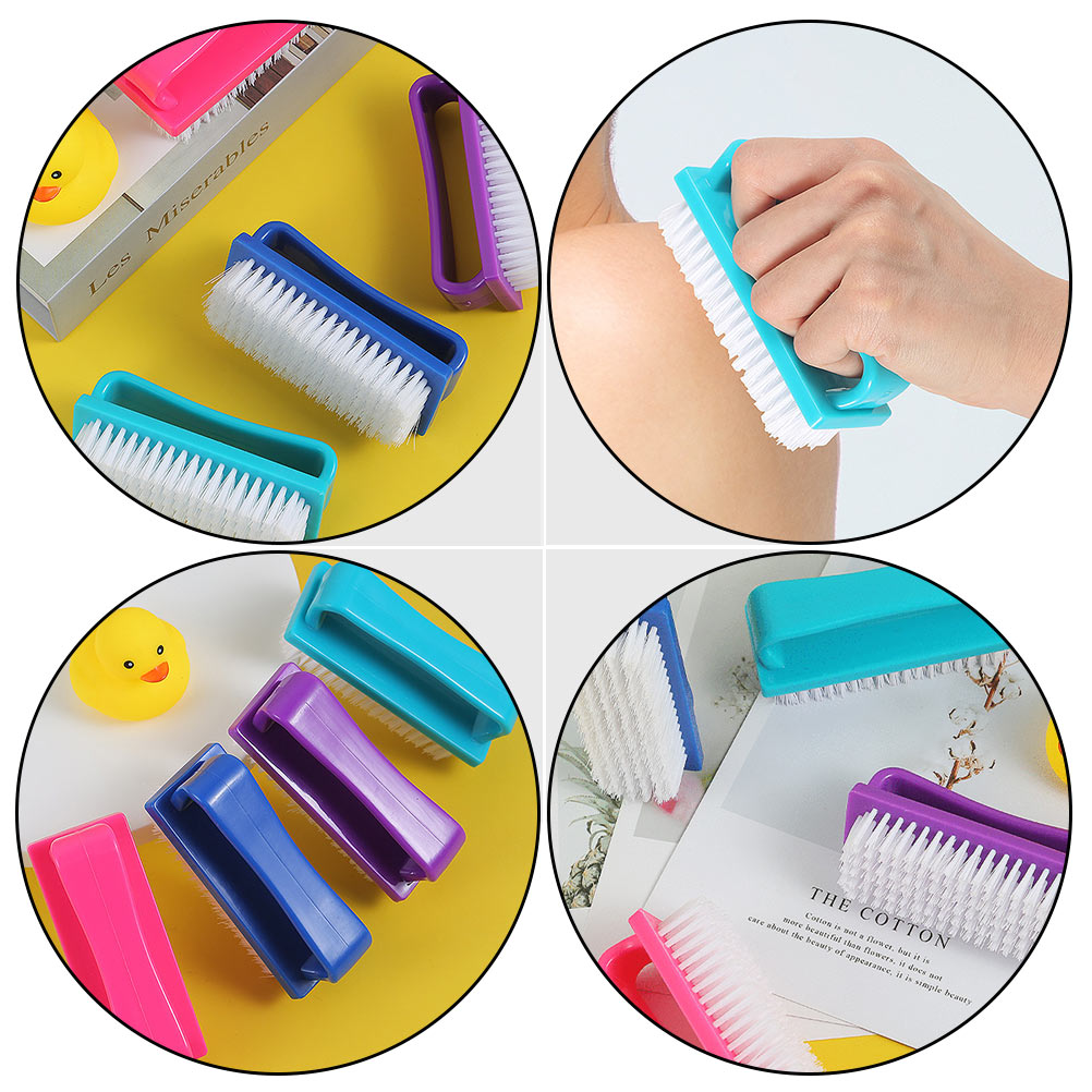4 pezzi spazzola per unghie pulizia polvere kit pedicure domestico macchia per unghie kit artistici strumenti per manicure lavasciuga utile