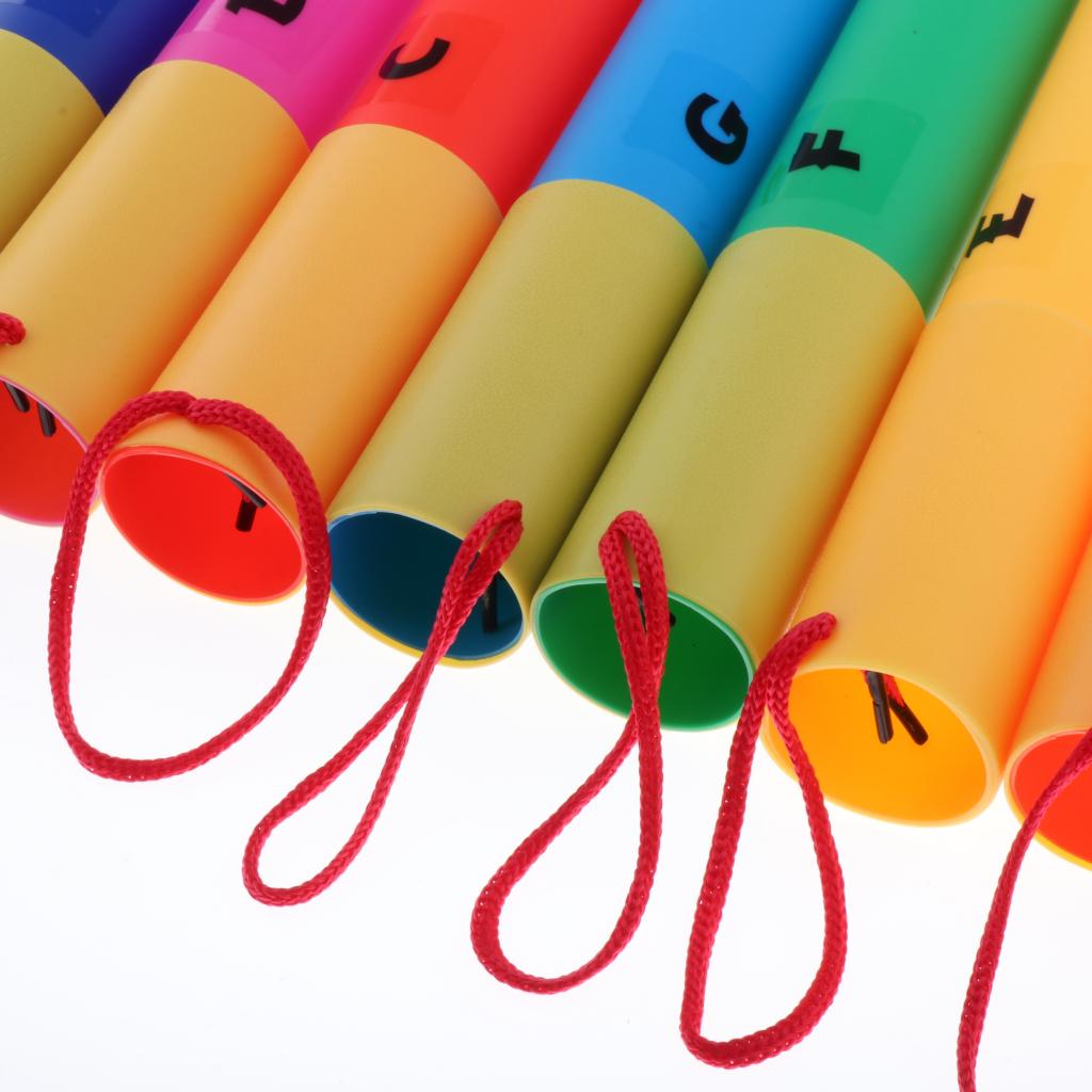 Tubos de percusión de 8 notas para enseñanza de música Orff, iluminador Musical para bebé
