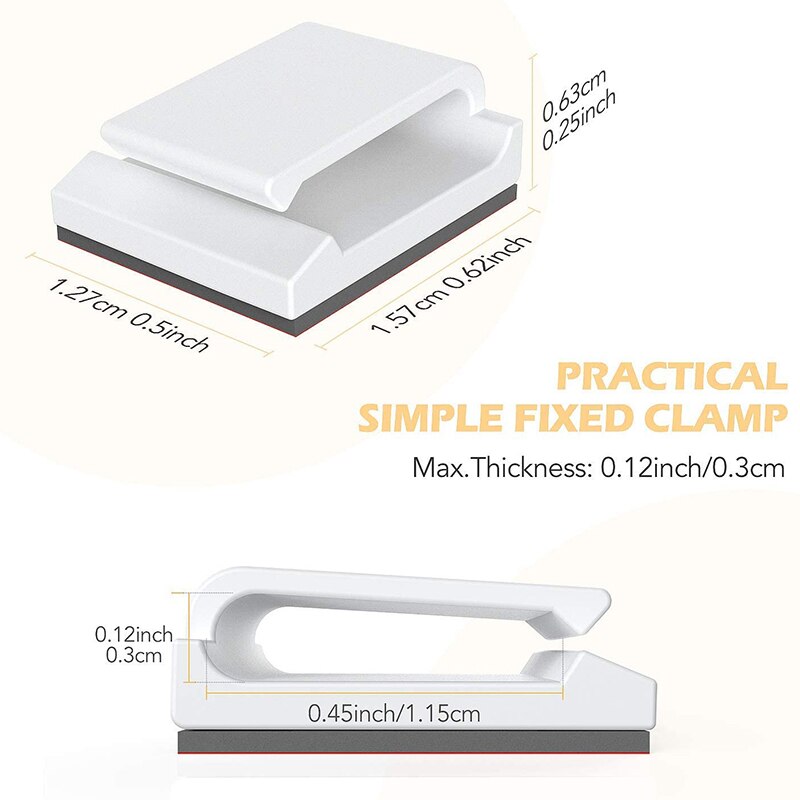 Självhäftande kabelklämmor , 100 st trådklämmor kabel trådhanteringshållare klämmor bunthållare för bil, kontor och hem