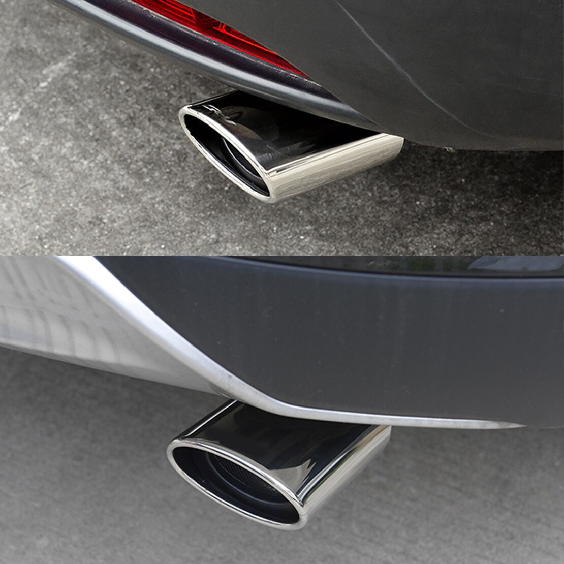 Rustfritt krom eksos hale rør Tips lyddemper listverk tailpipe passer til honda crv cr-v