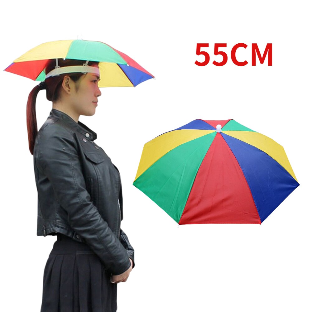 Outdoor Opvouwbare Hoofd Paraplu Hoed Zon Cap Anti-Regen Anti-Zon Vissen Golf Fietsen Wandelen Camping Schaduw paraplu Hoed: Paars