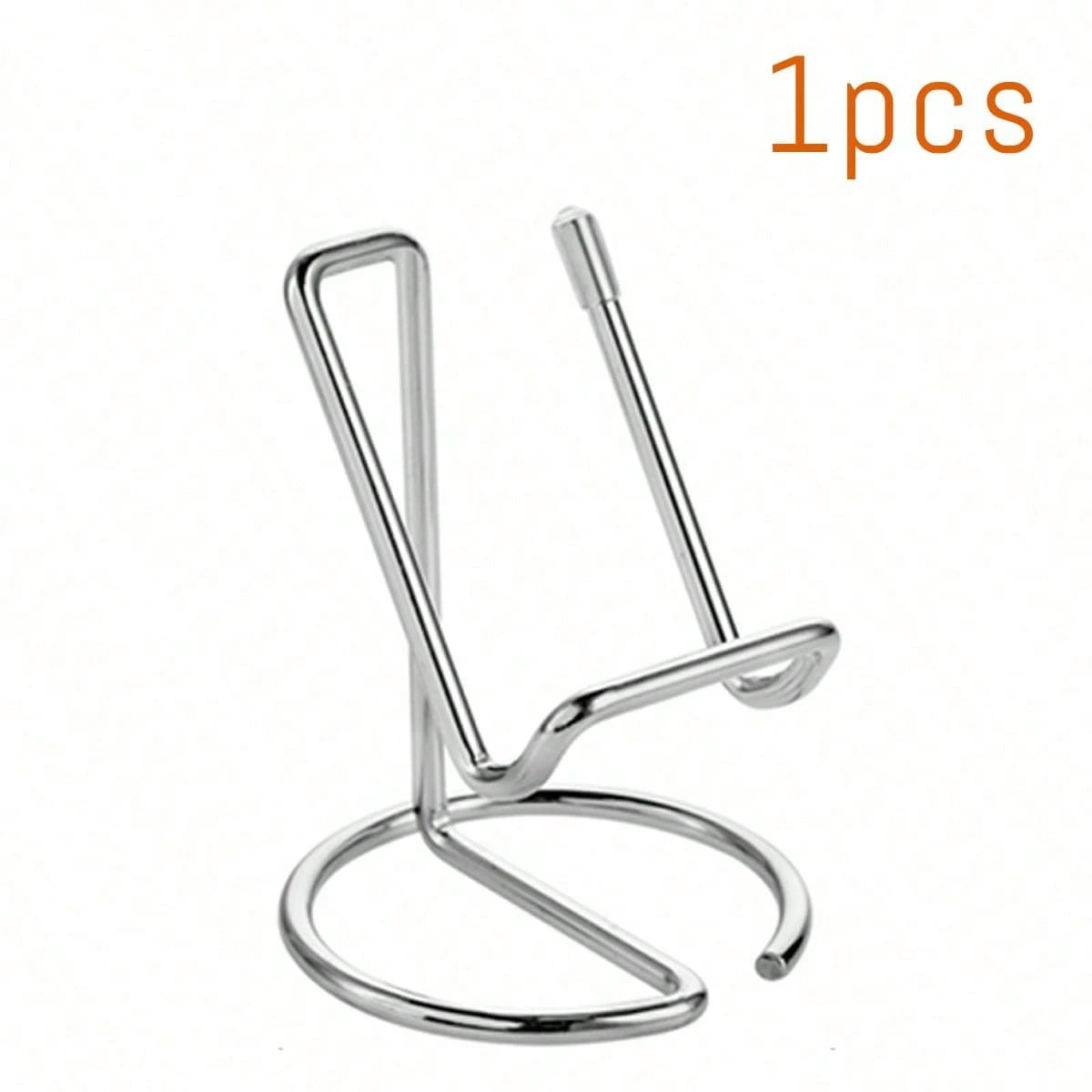 Suporte de telefone de metal com fio de ferro, suporte minimalista de ferro para telefone/tablet, suporte criativo de metal para telefone/tablet, 1 peça: Prata